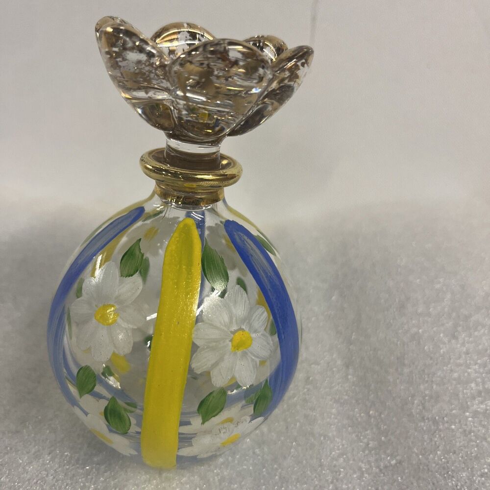 Beautiful Royal Limited Crystal Perfume Hand painted Bottle made in Italy